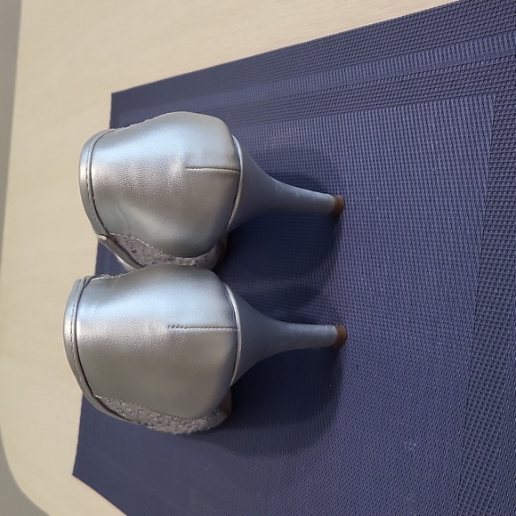 K & M sparkly open toed evening shoes. - Picture 3 of 13